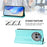 For Nothing Phone (3a) Pro Leather Case RINACASIS RC01 Phone Cover with RFID Blocking Wallet Stand - Mint Green - 4