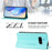 For Nothing Phone (3a) Leather Case RINACASIS RC01 Phone Cover with RFID Blocking Wallet Stand - Mint Green - 4