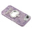 For iPhone 17e / 16e Case with Mirror IMD PC + TPU Phone Cover with Glass Lens Film - Feather Pattern / Purple - 5