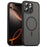 IPAKY For iPhone 16 Pro Max Magnetic Case Shockproof TPU + PC Matte Phone Back Cover - Black - 1