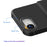 For iPhone 17e / 16e Case with Card Holder / Mirror / Kickstand TPU + PC Phone Back Cover - Black - 6