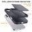 For iPhone 16 Plus Case with Card Holder / Mirror / Kickstand TPU + PC Phone Back Cover - Black - 6