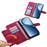 For Realme 14 5G Case Flower Pattern PU Leather Wallet Phone Cover with Strap - Wine Red - 2
