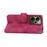 For Realme 14 5G Case Flower Pattern PU Leather Wallet Phone Cover with Strap - Wine Red - 3