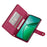 DF-011 For Realme 14 5G Case Zipper Pocket Wallet Leather Phone Cover with Straps - Red - 3