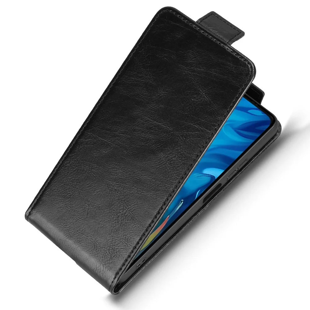 For Doogee Note 59 Pro  /  Note 59 Stand Case Magnetic Clasp Vertical Flip Leather Phone Cover with Card Holder - Black - 3