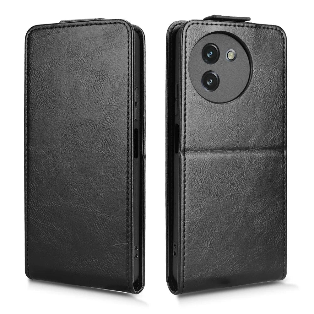 For Doogee Note 59 Pro  /  Note 59 Stand Case Magnetic Clasp Vertical Flip Leather Phone Cover with Card Holder - Black - 5