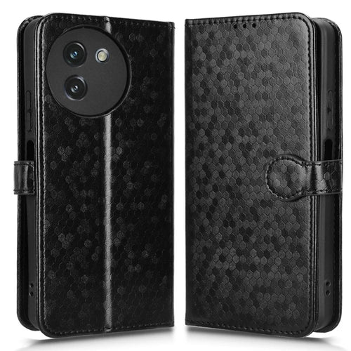 For Doogee Note 59 Pro  /  Note 59 Wallet Case Dot Pattern Imprint PU Leather Phone Cover - Black - 1