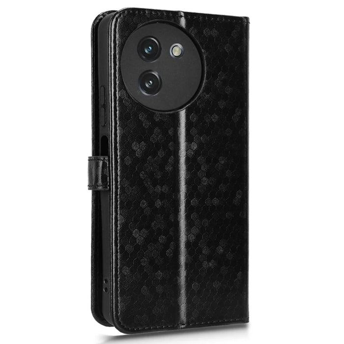 For Doogee Note 59 Pro  /  Note 59 Wallet Case Dot Pattern Imprint PU Leather Phone Cover - Black - 7