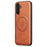 For Samsung Galaxy S25+ / S24+ Magnetic Case PU + TPU + PC Phone Back Cover Drop Resistant - Brown - 1