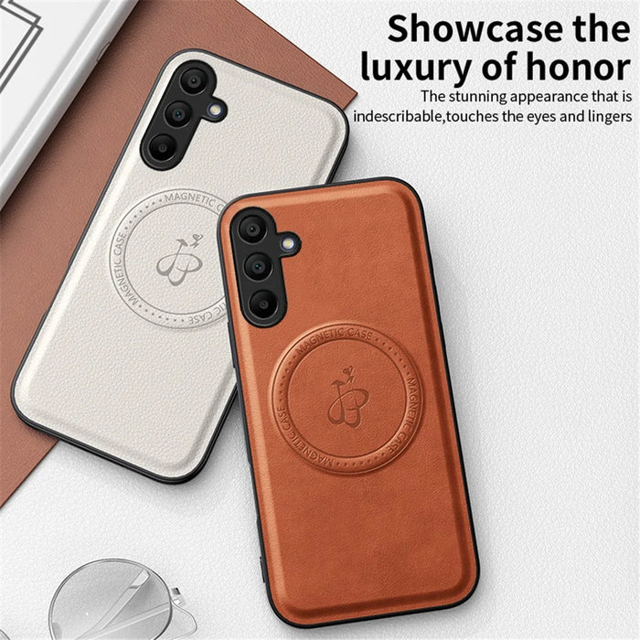 For Samsung Galaxy S25+ / S24+ Magnetic Case PU + TPU + PC Phone Back Cover Drop Resistant - Brown - 5