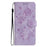 Wallet Case for iPhone SE (2022) / (2020) / 8 / 7 / 6 / 6s Rose Pattern Imprinted Leather Flip Stand Phone Cover - Light Purple - 7