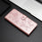 For iPhone 14 Wallet Case Rose Pattern Imprinted Leather Flip Stand Phone Cover - Rose Gold - 6