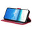 For iPhone 14 Pro Max Wallet Case Rose Pattern Imprinted Leather Flip Stand Phone Cover - Red - 2