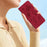 For iPhone 14 Pro Max Wallet Case Rose Pattern Imprinted Leather Flip Stand Phone Cover - Red - 5