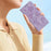 For iPhone 16 Pro Max Wallet Case Rose Pattern Imprinted Leather Flip Stand Phone Cover - Light Purple - 5