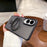 For Samsung Galaxy S25 Edge Magnetic Case Kickstand TPU + PC Phone Back Cover - Transparent Black - 2