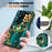 For iPhone 16 Pro Leather Case Pattern Printing Wallet Stand Anti Drop Phone Cover - Golden Flower Butterfly - 4