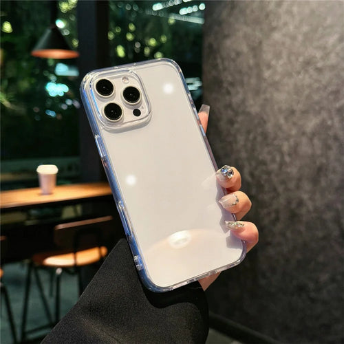 For iPhone 16 Pro Crystal Clear Case TPU + Acrylic Shockproof Phone Cover - Transparent - 1
