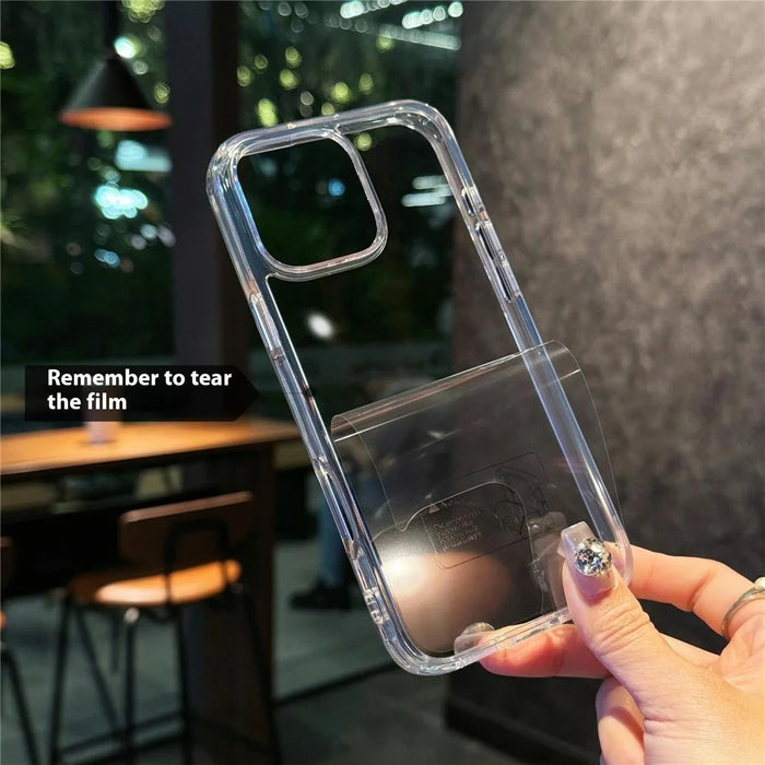 For iPhone 15 Pro Crystal Clear Case TPU + Acrylic Shockproof Phone Cover - Transparent - 2