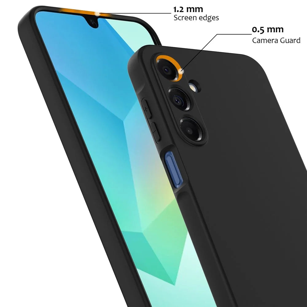 For Samsung Galaxy A35 5G Magnetic Case Anti-Drop Liquid Silicone Phone Cover - Black - 6