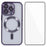 WANLONFENG For iPhone 16 Pro Magnetic Case  Full Protection Electroplated TPU Cover with Tempered Glass - Dark Purple - 1