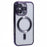WANLONFENG For iPhone 16 Pro Magnetic Case  Full Protection Electroplated TPU Cover with Tempered Glass - Dark Purple - 2