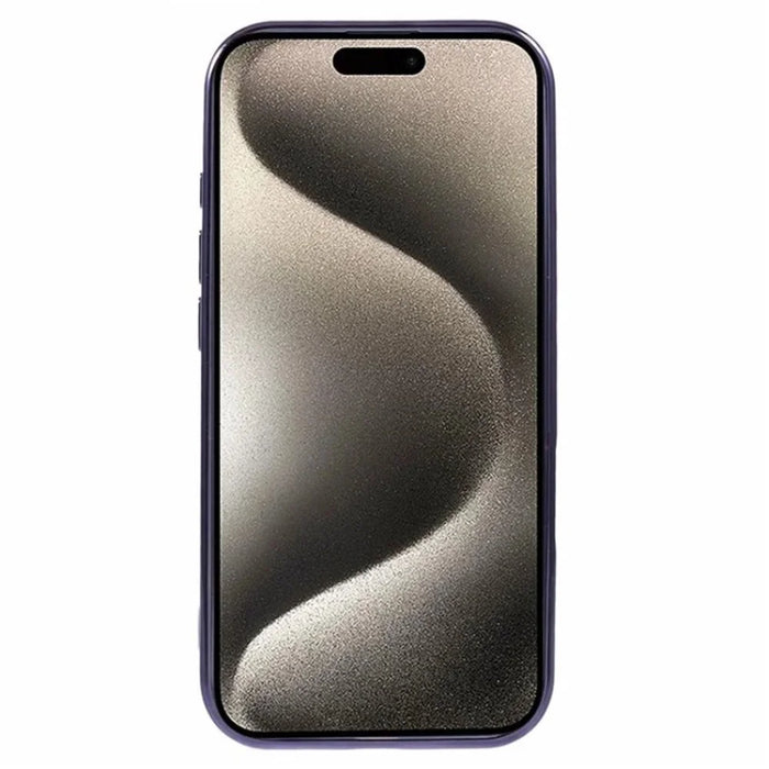 WANLONFENG For iPhone 16 Pro Magnetic Case  Full Protection Electroplated TPU Cover with Tempered Glass - Dark Purple - 3