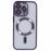 WANLONFENG For iPhone 16 Pro Magnetic Case  Full Protection Electroplated TPU Cover with Tempered Glass - Dark Purple - 4