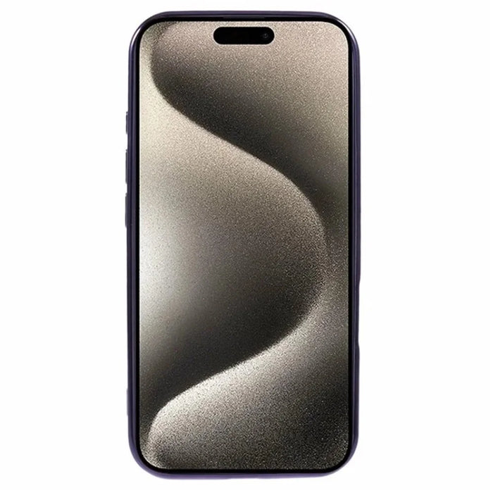 WANLONFENG For iPhone 16 Plus Magnetic Case  Full Protection Electroplated TPU Cover with Tempered Glass - Dark Purple - 3