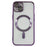 WANLONFENG For iPhone 14 Magnetic Case  Full Protection Electroplated TPU Cover with Tempered Glass - Dark Purple - 4