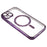 WANLONFENG For iPhone 14 Magnetic Case  Full Protection Electroplated TPU Cover with Tempered Glass - Dark Purple - 5