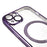 WANLONFENG For iPhone 14 Magnetic Case  Full Protection Electroplated TPU Cover with Tempered Glass - Dark Purple - 6