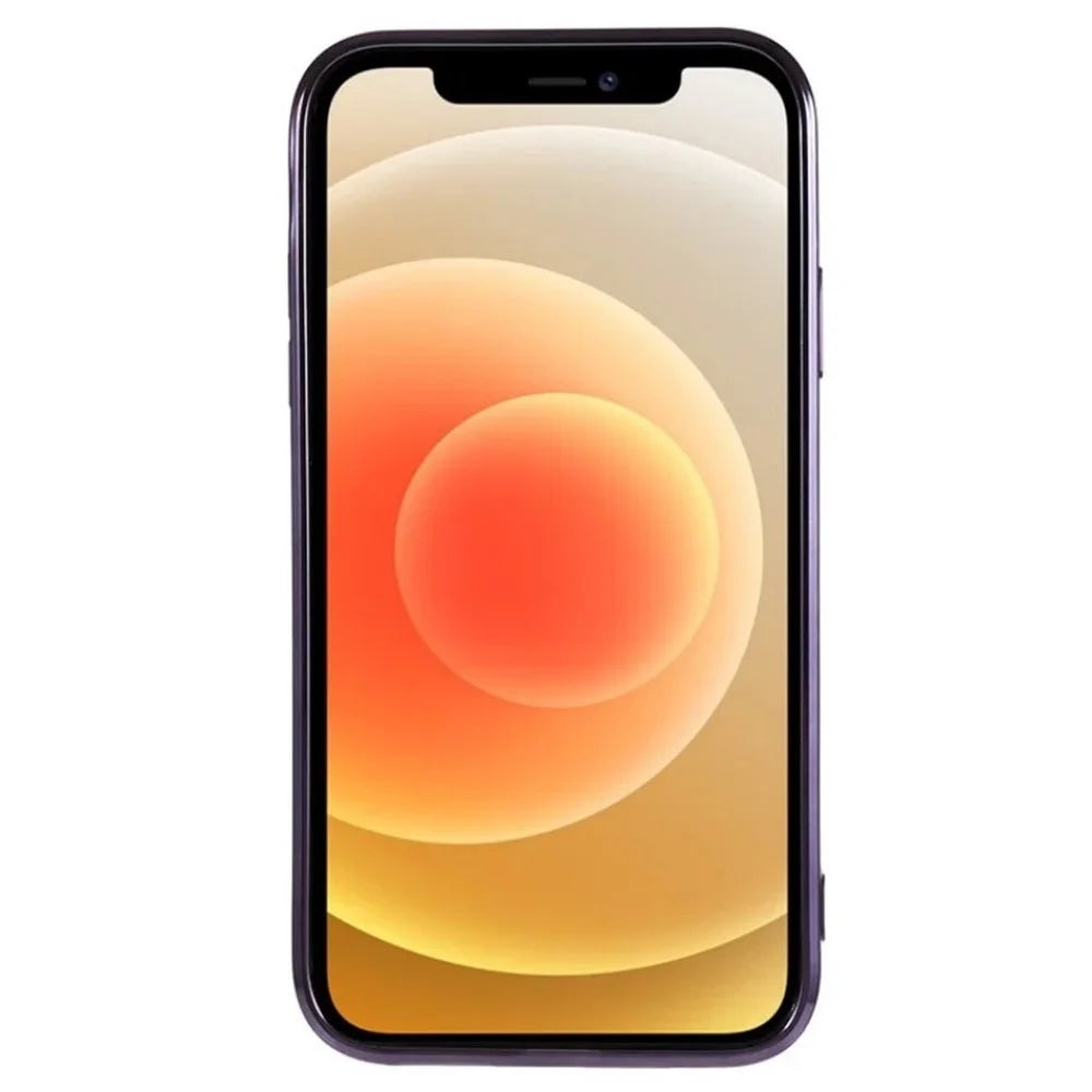 WANLONFENG For iPhone 11 Magnetic Case  Full Protection Electroplated TPU Cover with Tempered Glass - Dark Purple - 3