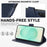 For Samsung Galaxy A26 5G Case RFID Blocking Flip Leather Phone Cover with Wrist Strap - Blue - 3
