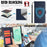 For Samsung Galaxy A26 5G Case RFID Blocking Flip Leather Phone Cover with Wrist Strap - Blue - 5