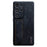 SOFFNI For Samsung Galaxy S25 Ultra Case Wrist Strap Kickstand Litchi Texture Leather Back Cover - Black - 1