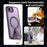 For iPhone 17e / 16e Case Compatible with MagSafe Kickstand TPU + Acrylic Phone Cover - Dark Purple - 2