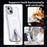 For iPhone 15 Case Compatible with MagSafe Kickstand TPU + Acrylic Phone Cover - Transparent - 6