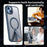 For iPhone 14 / 13 Case Compatible with MagSafe Kickstand TPU + Acrylic Phone Cover - Blue - 6