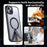 For iPhone 14 Plus Case Compatible with MagSafe Kickstand TPU + Acrylic Phone Cover - Black - 6