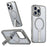For iPhone 14 Pro Case Compatible with MagSafe Kickstand TPU + Acrylic Phone Cover - Titanium Grey - 1