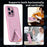 For iPhone 13 Pro Case Compatible with MagSafe Kickstand TPU + Acrylic Phone Cover - Pink - 6