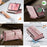 CASEME For iPhone 15 Case  C39 RFID Blocking Zipper Wallet Stand Leather Cover with Strap - Pink - 4
