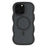 For iPhone 15 Pro Max Case Compatible with MagSafe TPU + PC Phone Back Cover Skin Touch Wave Shape - Black - 3