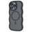 For iPhone 15 Pro Max Case Compatible with MagSafe TPU + PC Phone Back Cover Skin Touch Wave Shape - Black - 4