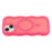 For iPhone 15 Case Compatible with MagSafe TPU + PC Phone Back Cover Skin Touch Wave Shape - Rose - 1
