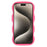 For iPhone 15 Case Compatible with MagSafe TPU + PC Phone Back Cover Skin Touch Wave Shape - Rose - 2