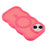 For iPhone 15 Case Compatible with MagSafe TPU + PC Phone Back Cover Skin Touch Wave Shape - Rose - 6