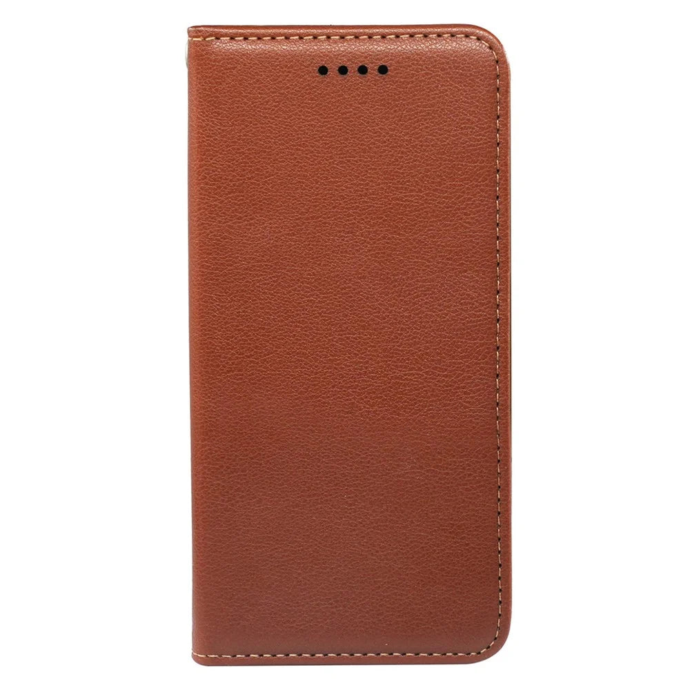 For Realme V60 Pro 5G / 14x (India) 5G Case Wallet RFID Blocking Leather Phone Cover Strong Magnetic Closure - Brown - 4